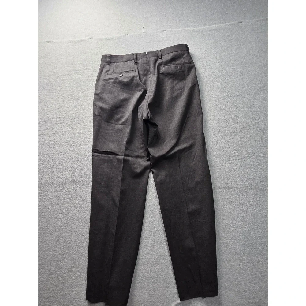 Armani Collezioni Mens Wool Dress Pants 34 Gray Flat Front‎ Italian Tailored
